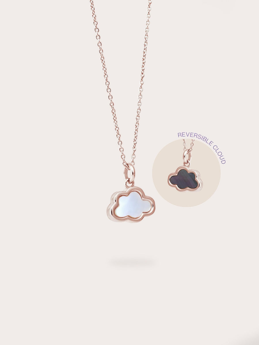 Mother of Pearl Cloud Reversible Necklace