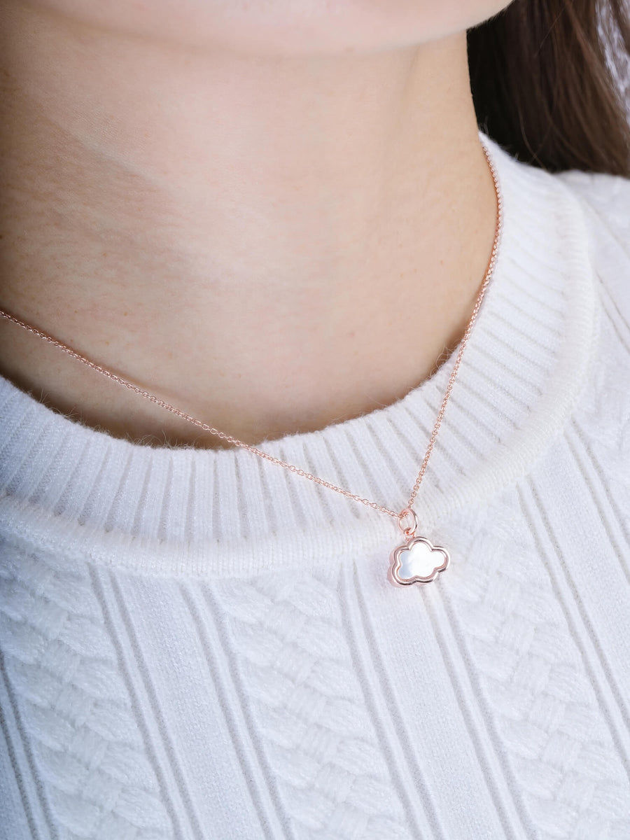 Mother of Pearl Cloud Reversible Necklace