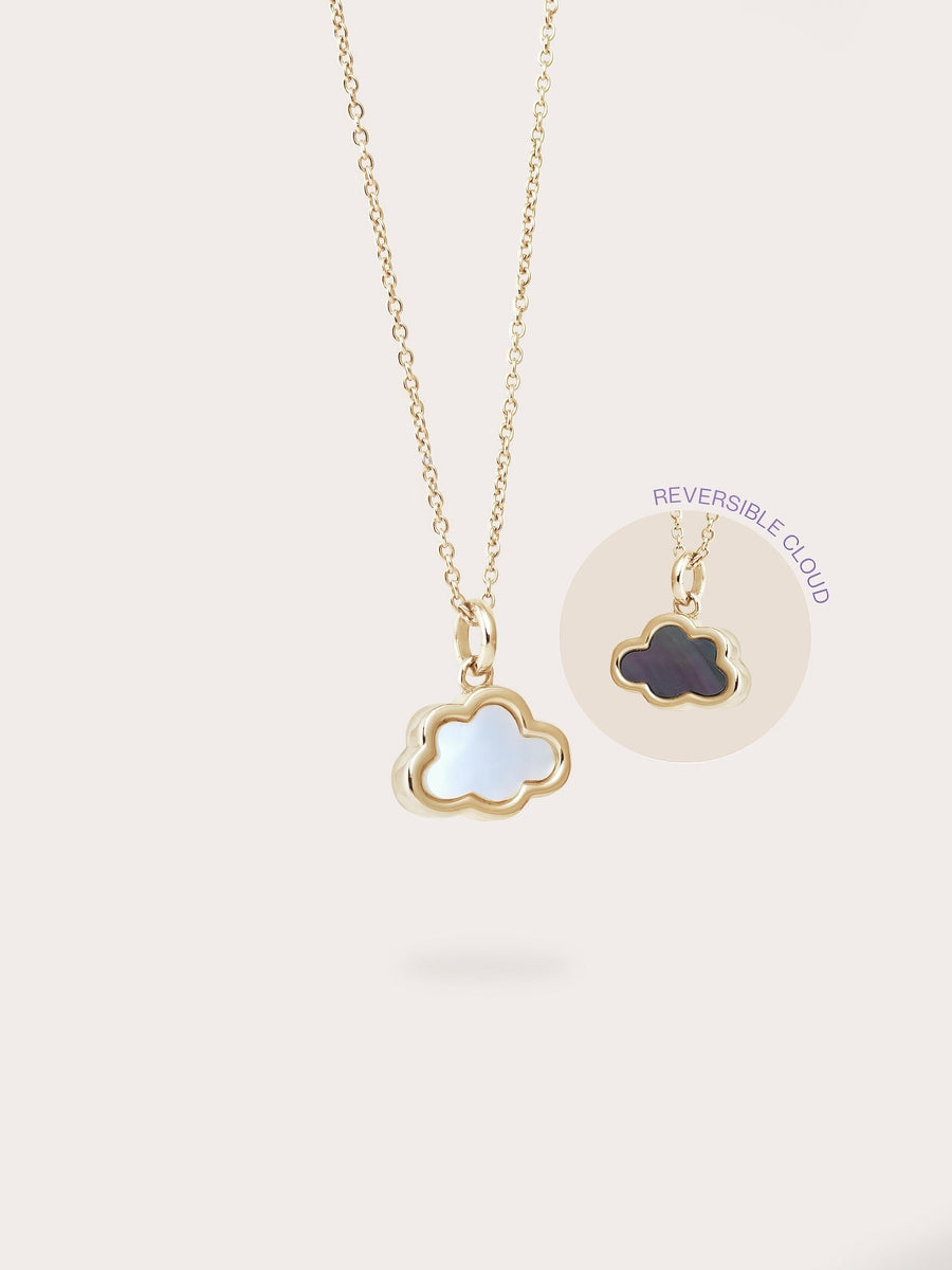 Mother of Pearl Cloud Reversible Necklace