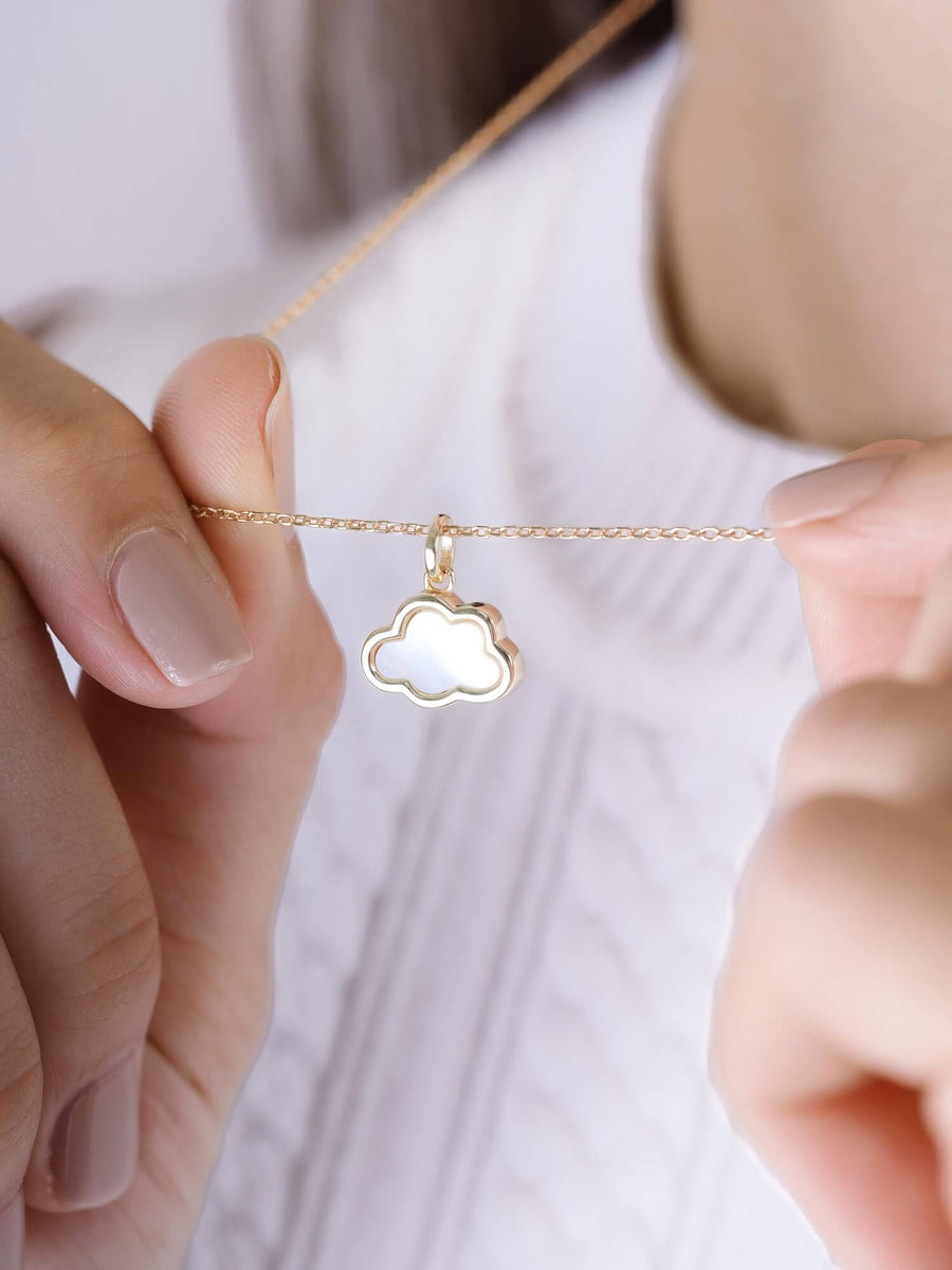 Mother of Pearl Cloud Reversible Necklace