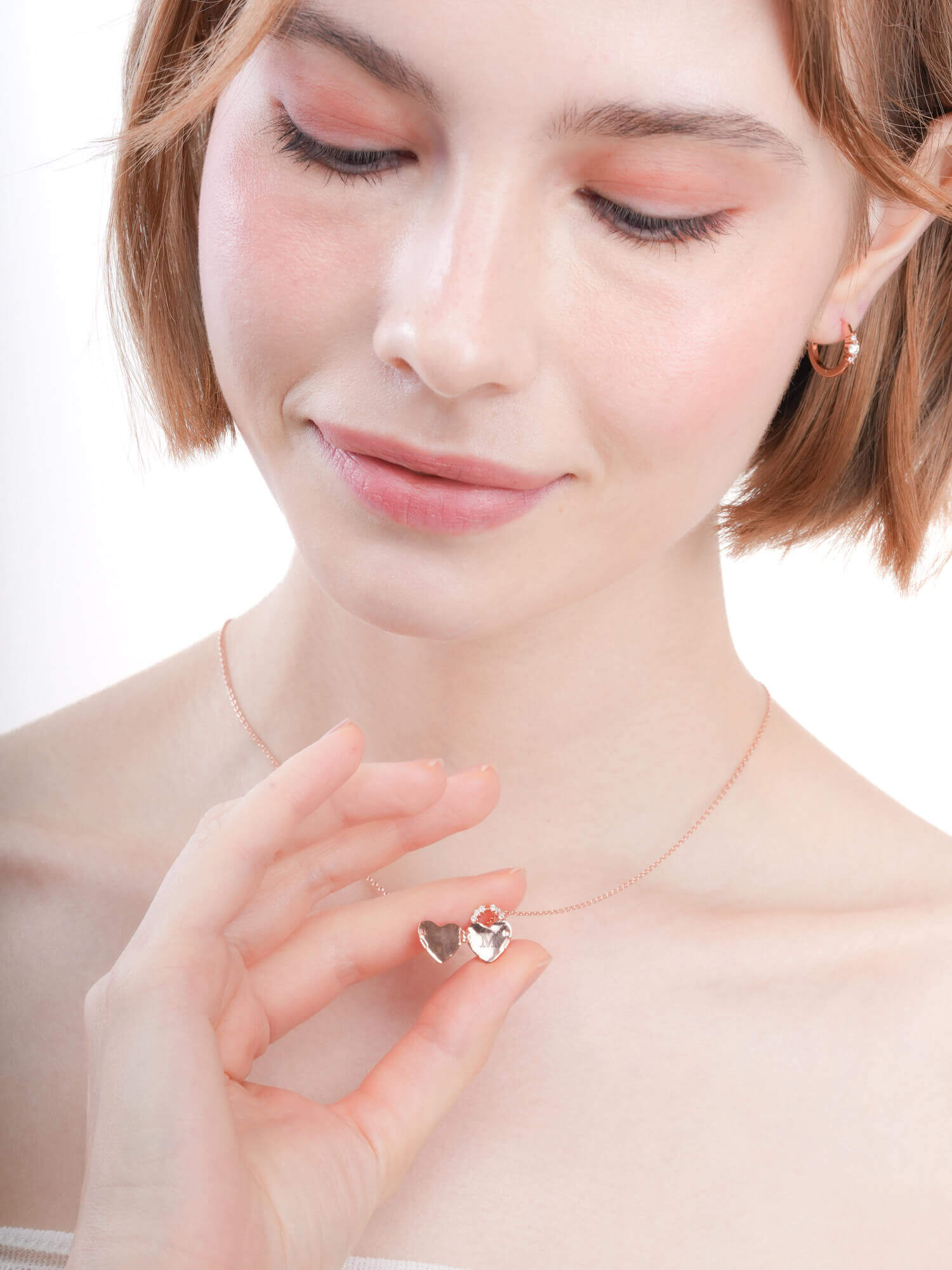 Clover Heart Locket Necklace