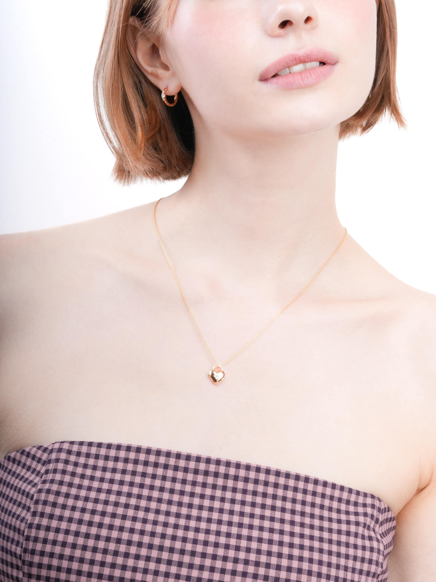 Clover Heart Locket Necklace