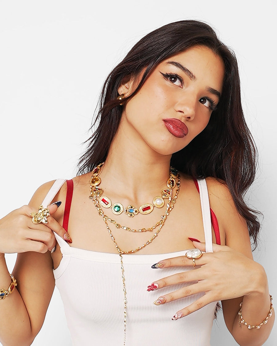 Gold Clusters Necklace