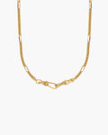 Deco Clasp Chain Necklace in Gold