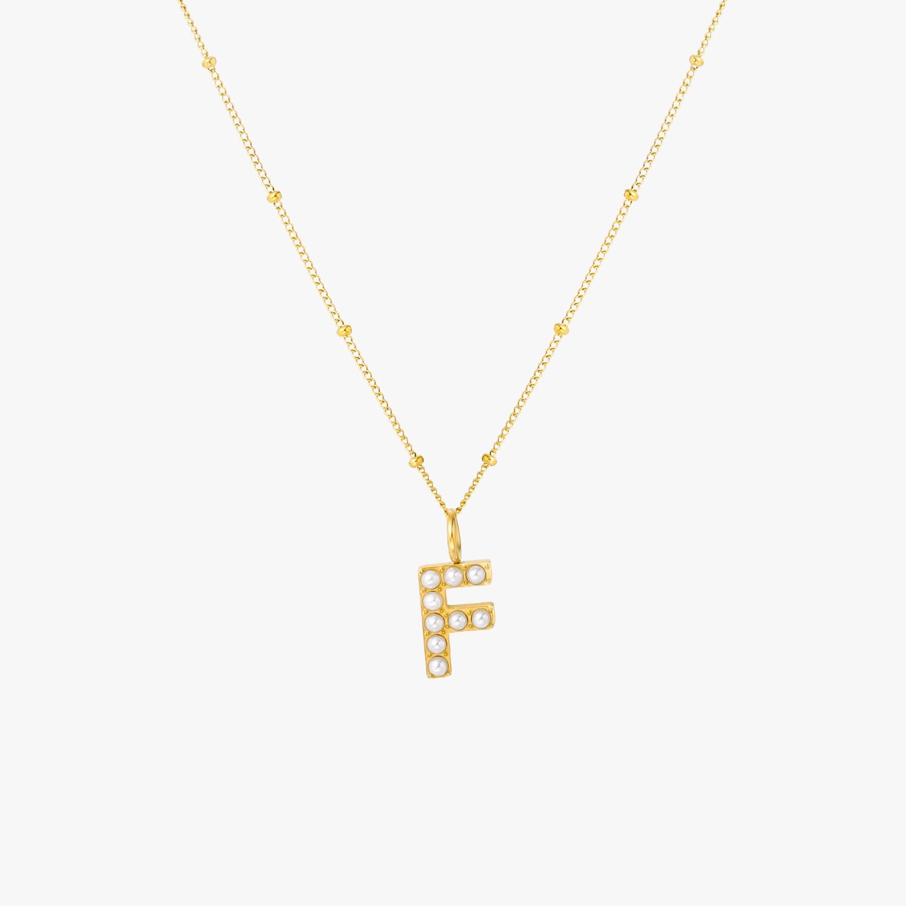 Pearl Initial Necklace