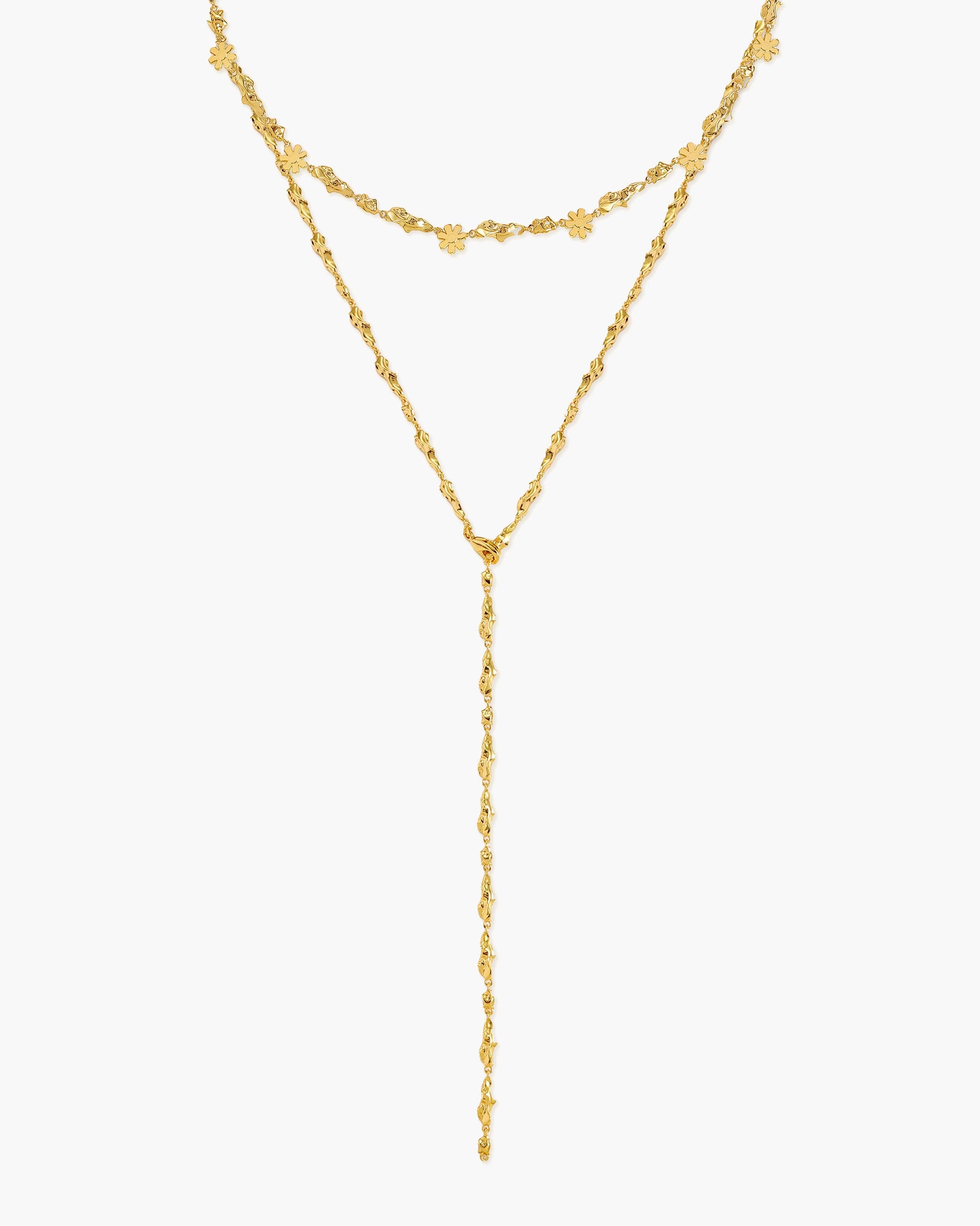 Gold Clusters Necklace Set