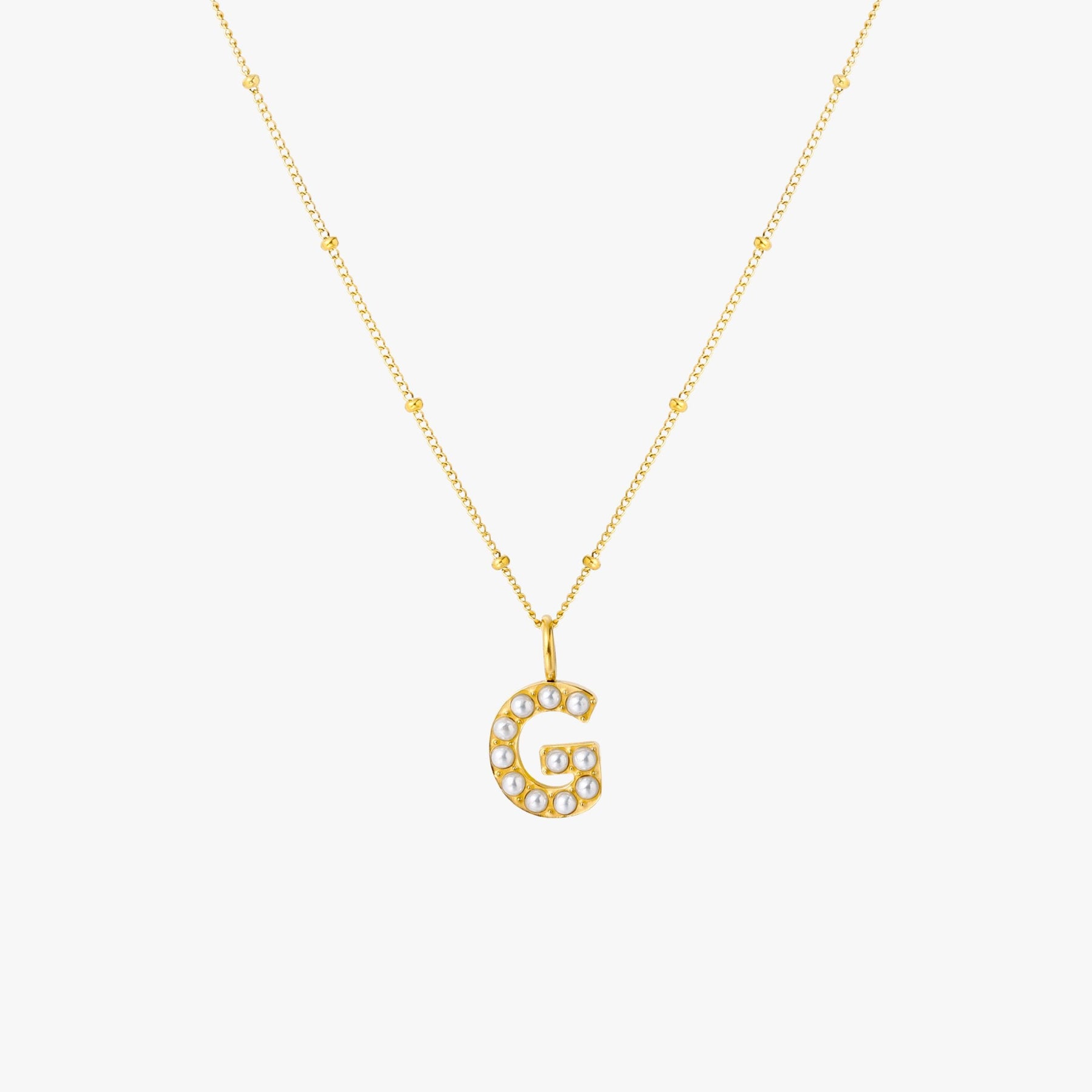 Pearl Initial Necklace