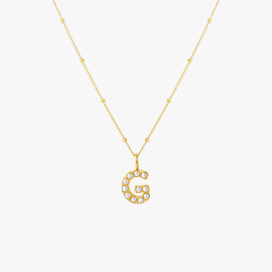 Pearl Initial Necklace