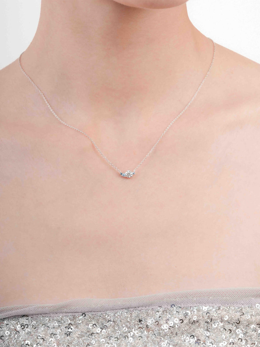 Glacier Moissanite Cluster Necklace
