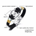 Men Sailor Rudder Multilayer Leather Bracelet for Men Nautical Bangles Brackelts Brazalet Vintage Helmsman Crew Jewelry