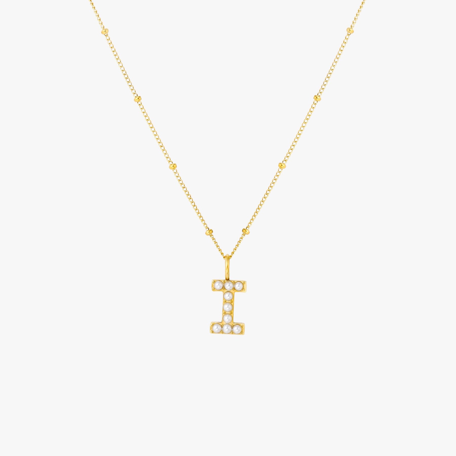 Pearl Initial Necklace