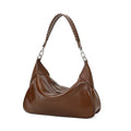 Braided-Handle Genuine Saddle Leather Hobo Bag