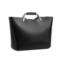 Genuine Leather Arch-Handle Minimalist Commuter Crossbody Bag