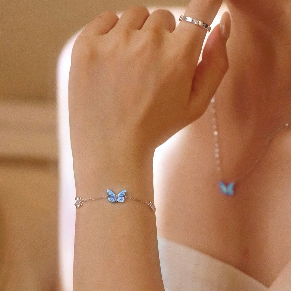 [Limited Edition] Dreamy Purple Butterfly Jewelry 2-in-1 Set