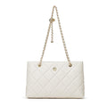 Women's Quilted Genuine Leather Chain Shoulder Bag