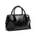 Pebbled Leather Convertible Satchel with Top Handles