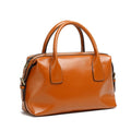 Pebbled Leather Convertible Satchel with Top Handles