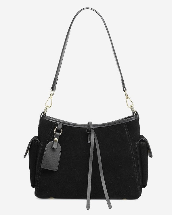 Retro Matte Genuine Cowhide Utility Shoulder Bag