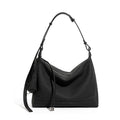 Minimalist Genuine Leather Large Capacity Commuter Tote Shoulder Bag