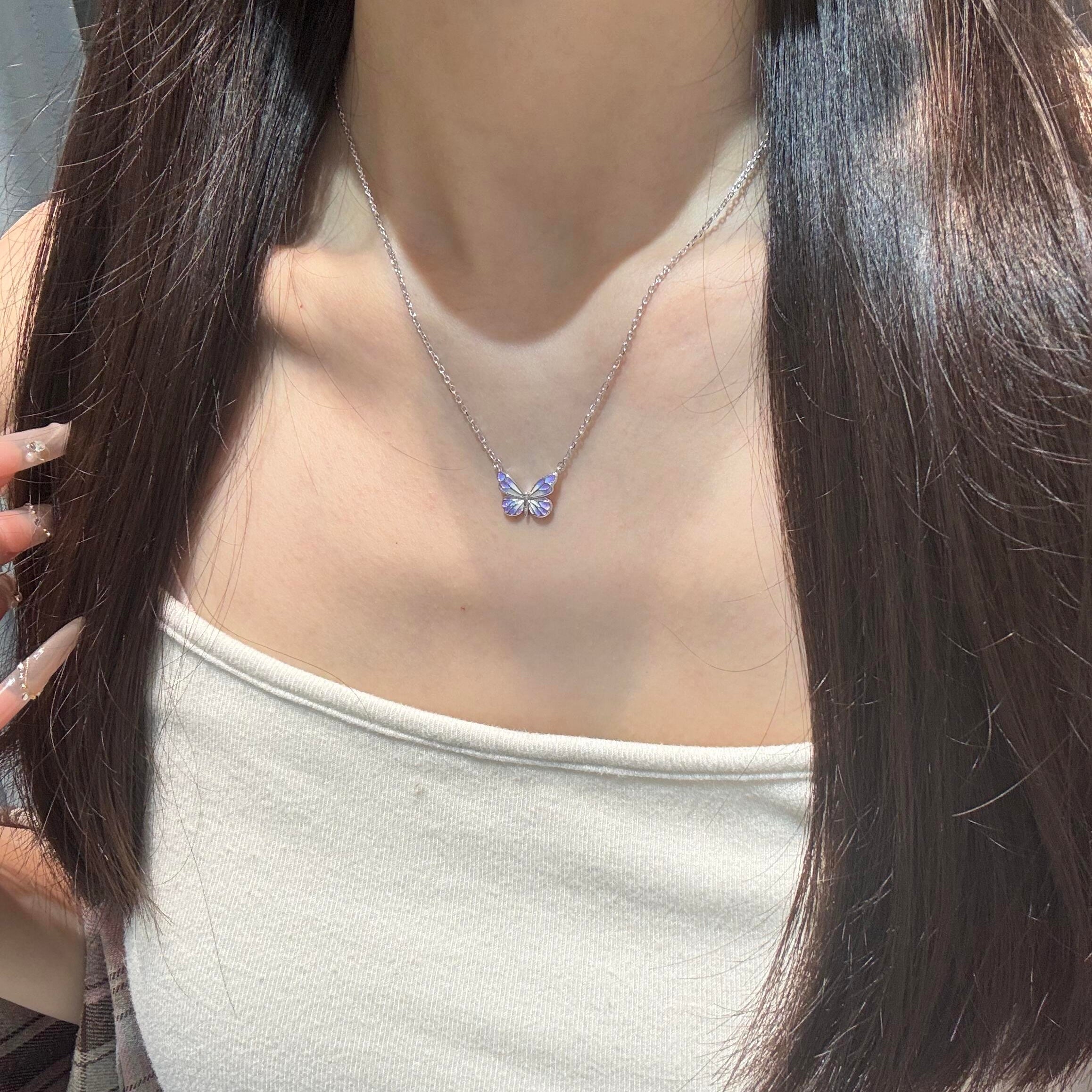 [Limited Edition] Luminous Dream Purple Butterfly Necklace