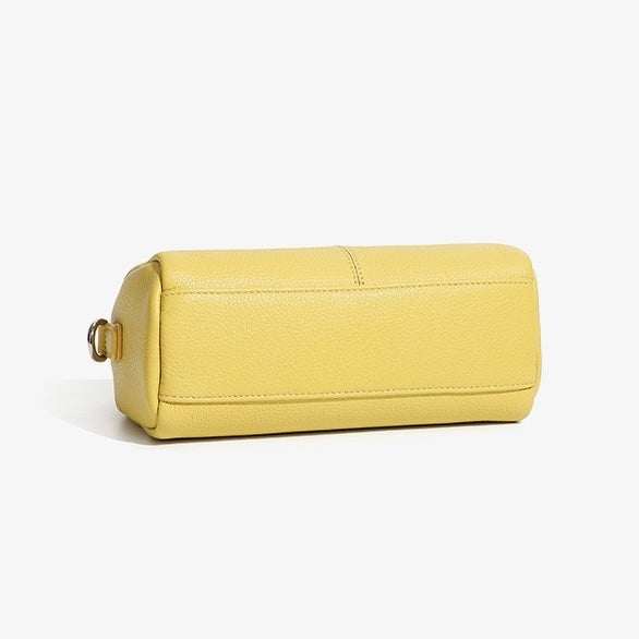 Women's Top Grain Soft Cowhide Cylinder Clutch Bag