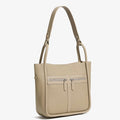 Women's Top Grain Leather Niche Luxury Bag – Dual-Zip Design with Removable Liner