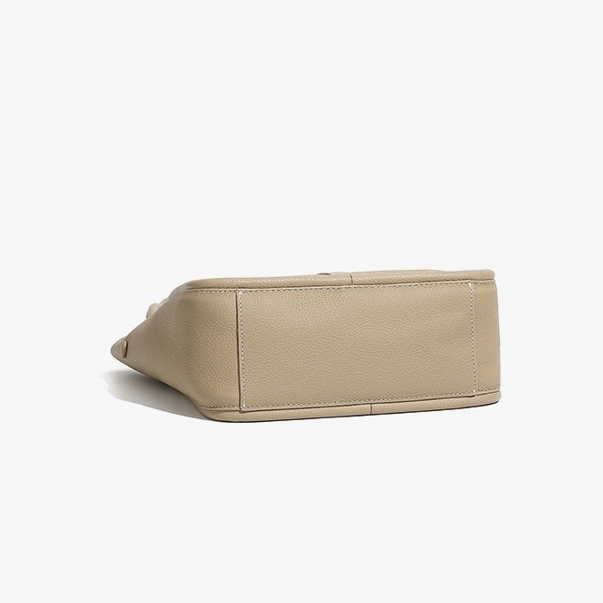 Women's Top Grain Leather Niche Luxury Bag – Dual-Zip Design with Removable Liner
