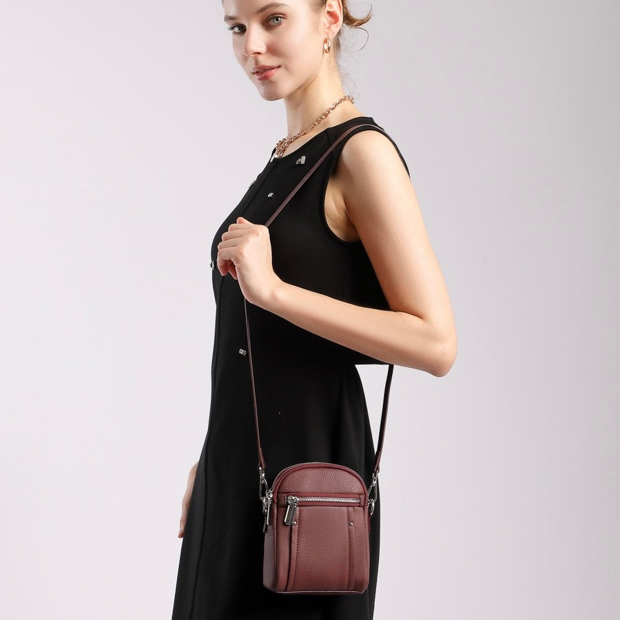 TOGO Cowhide Crossbody Versatile Fashion Phone Shoulder Bag