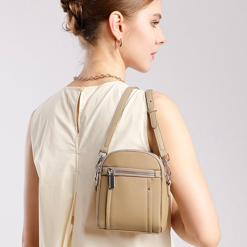 TOGO Cowhide Crossbody Versatile Fashion Phone Shoulder Bag