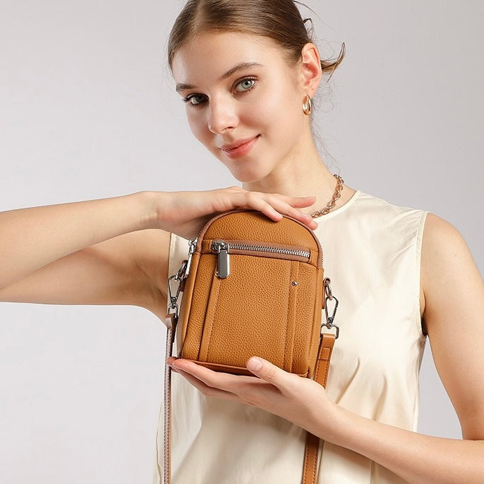 TOGO Cowhide Crossbody Versatile Fashion Phone Shoulder Bag