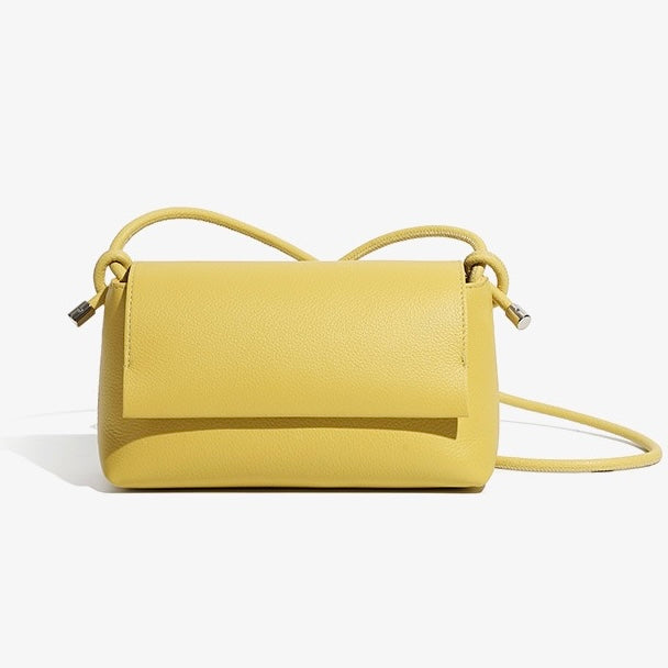 Women's Simple Multicolor Genuine Leather Compact Crossbody Bag