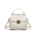 Women's Genuine Leather Shell Chain Crossbody Bag