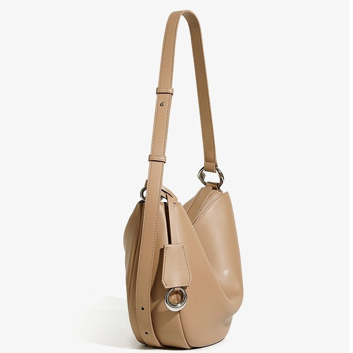 Women's Genuine Leather Designer Casual Crescent Bag