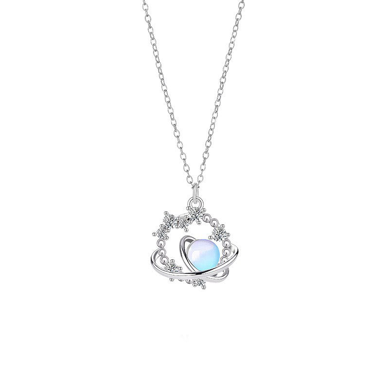 Colorful Falling Planet Necklace