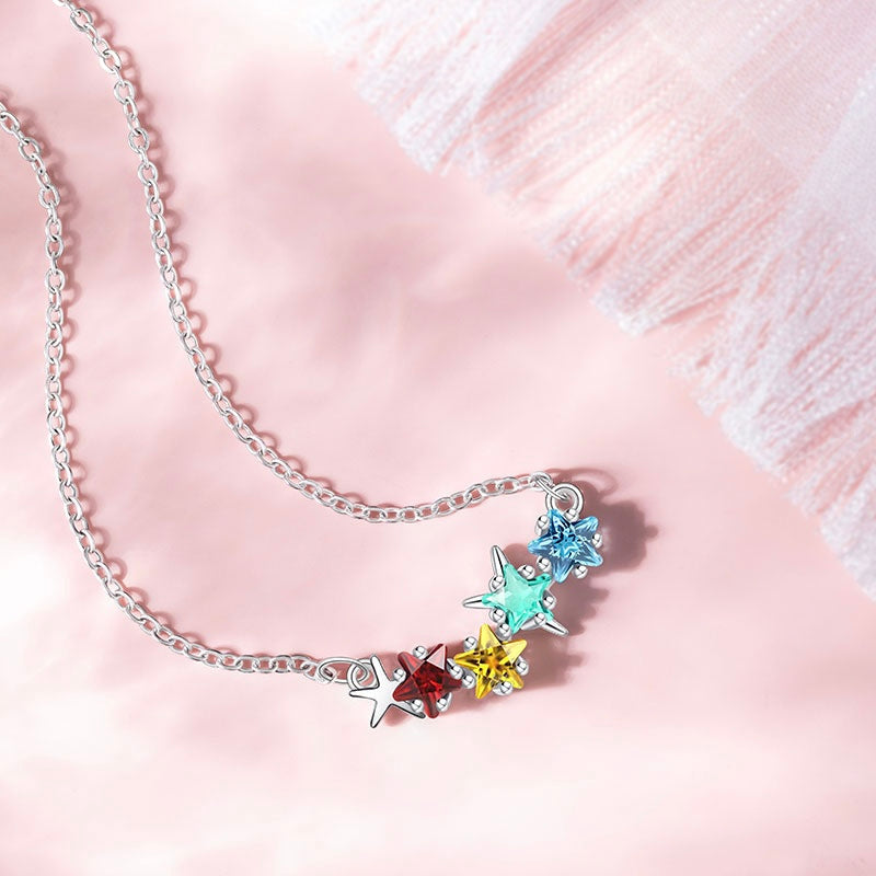 Summer Isle Rainbow Stars Necklace