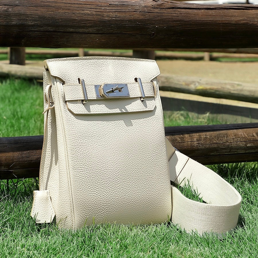 Women's Top Grain Cowhide Crossbody Chest Bag