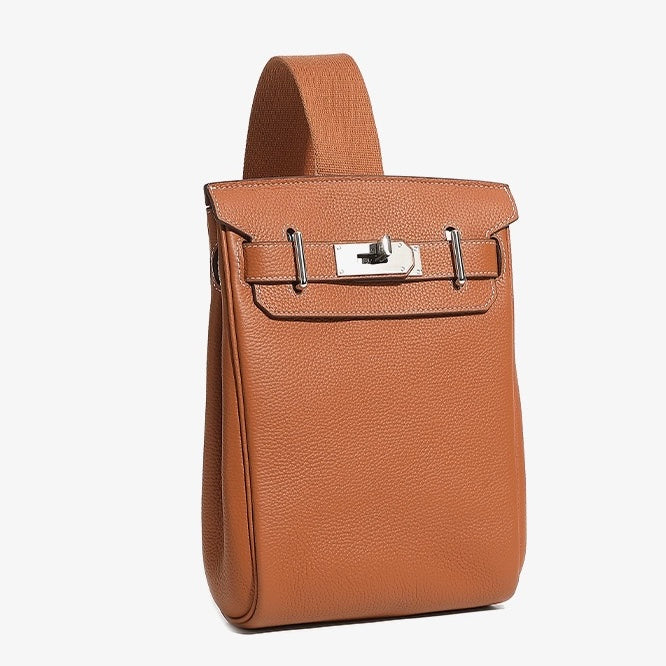 Women's Top Grain Cowhide Crossbody Chest Bag