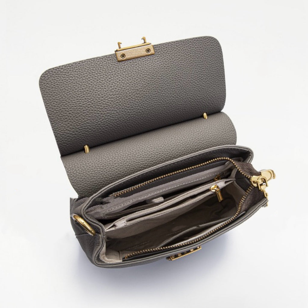 Women's Genuine Leather Shell Chain Crossbody Bag