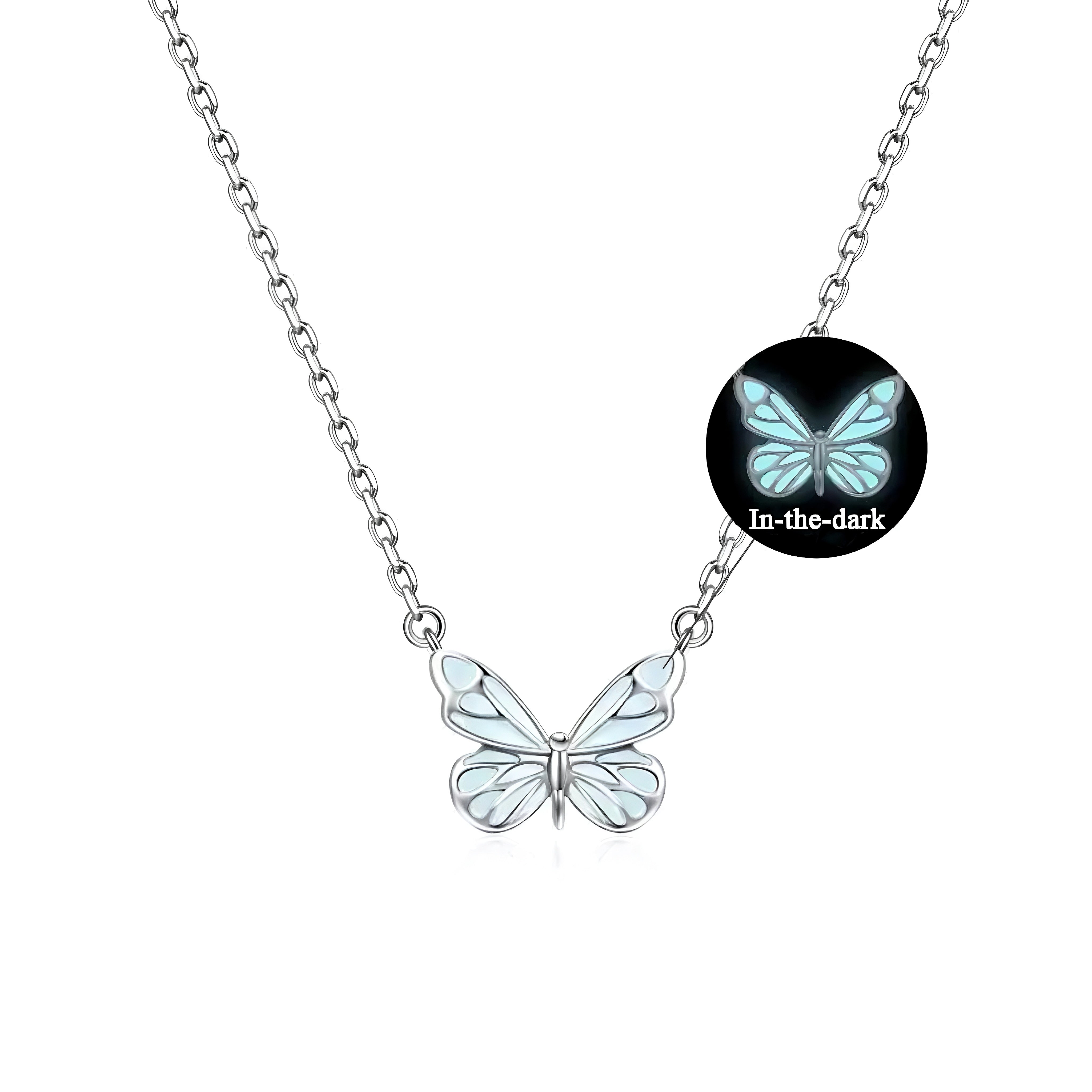 Dreamy Blue Butterfly Jewelry 2-in-1 Set