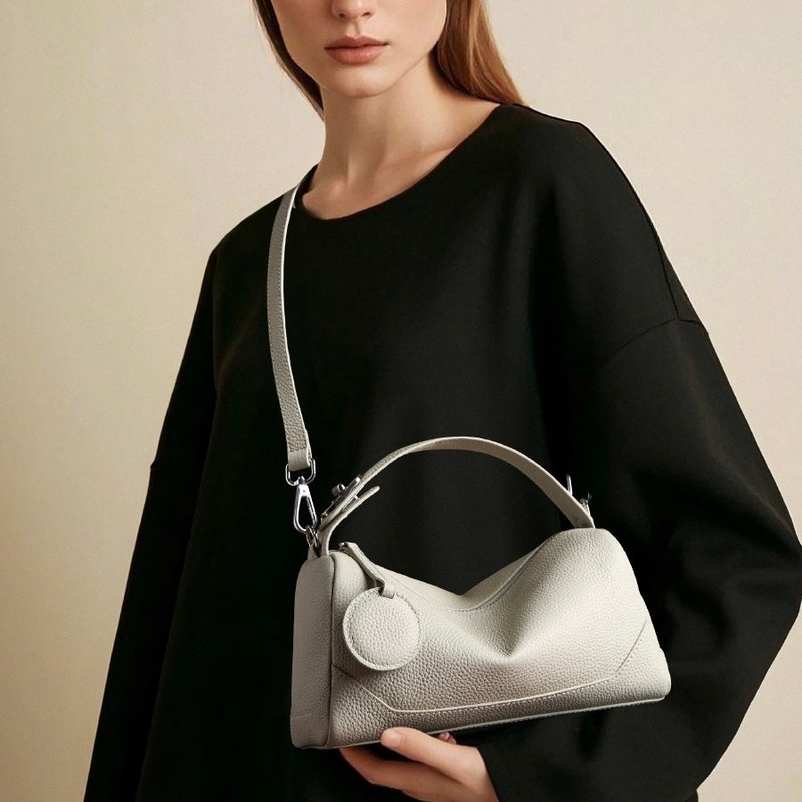 Women's Genuine Leather Boston Bag