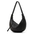 Women's Pebbled Leather Crescent Hobo Crossbody Bag
