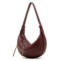 Women's Pebbled Leather Crescent Hobo Crossbody Bag