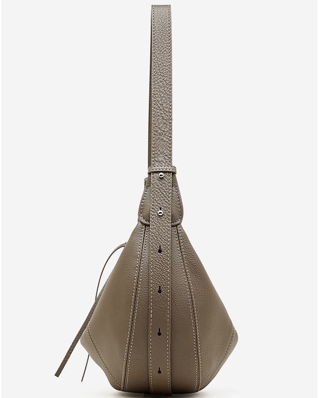 Women's Pebbled Leather Crescent Hobo Crossbody Bag