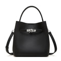 Women's Luxury Genuine Leather Basket Bucket Bag
