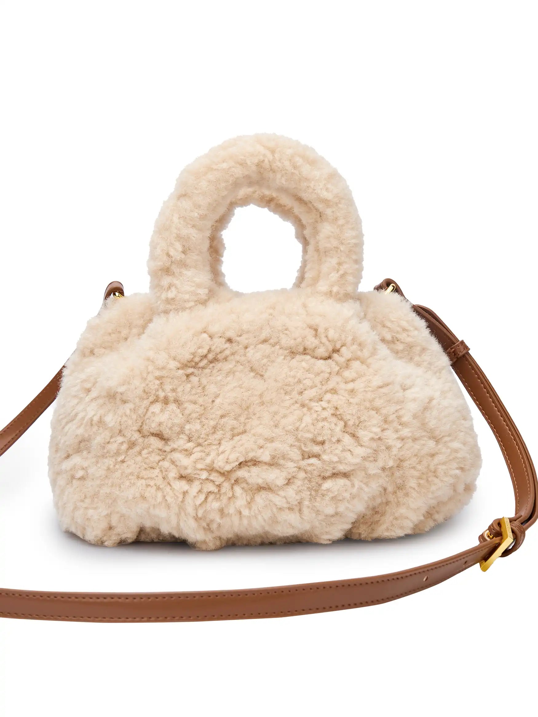 Gal Top Handle Crossbody Bag -  Light Beige