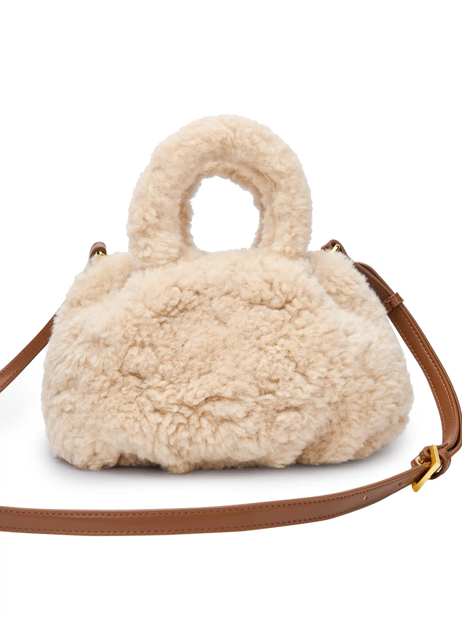 Gal Top Handle Crossbody Bag -  Light Beige