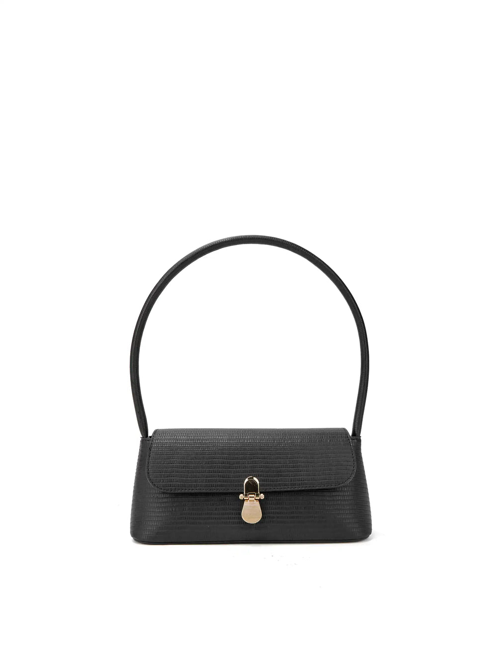 Allegra Shoulder Bag - Black lizard