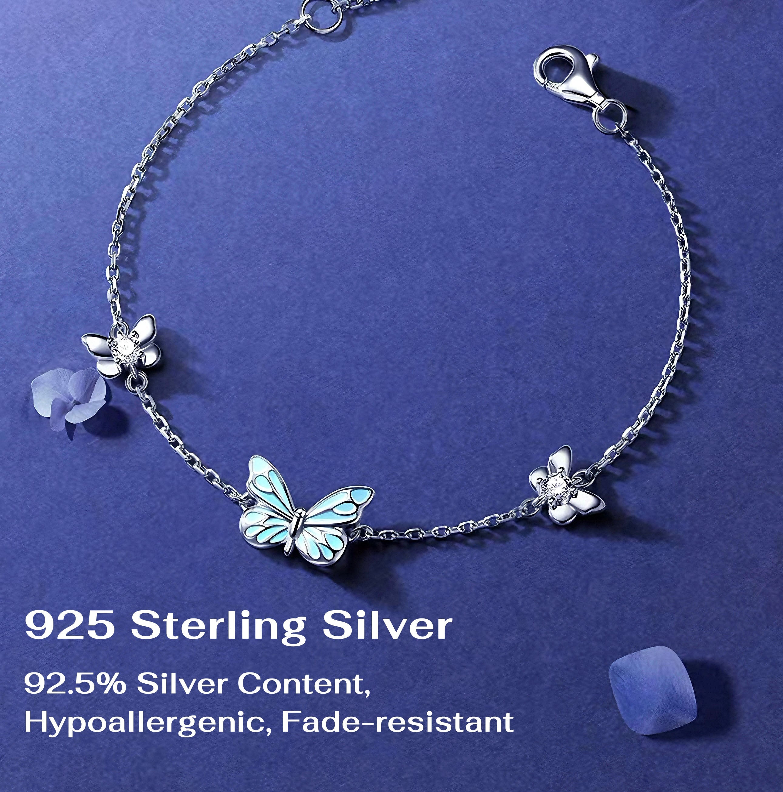 Luminous Dream Blue Butterfly Jewelry 4-in-1 Bundle
