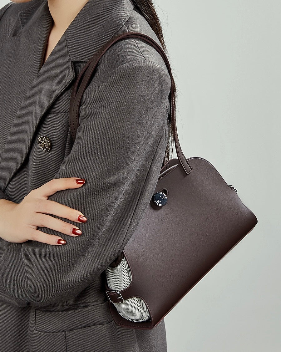 Women's Lumina Genuine Leather Dome Satchel