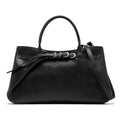 Retro Genuine Leather Crossbody Bag with Signature Ring-Buckle Strap